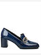 Δερμάτινα Γυναικεία Loafers σε Μπλε Χρώμα