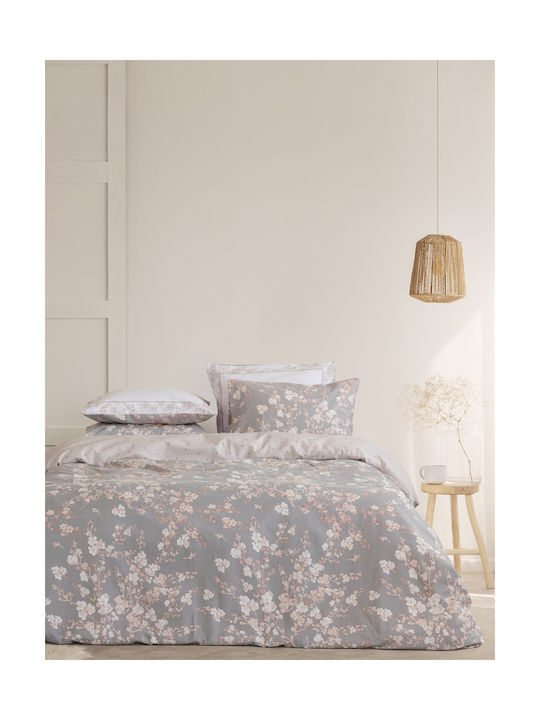 Nima Florian Kissenbezug-Set Flanell mit Umschlagumschlag Gray 50x70cm.