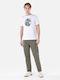 Pantaloni Elastic cu Croială Normală green