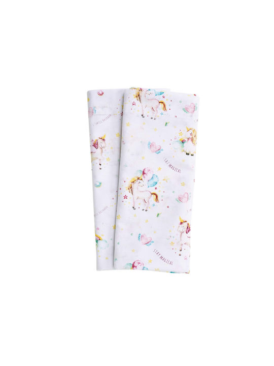 Das Home Fun 4919 Seturi de cearșafuri pentru bebeluși Pentru Cradle Bumbac Mentă, Roz, Alb Albe 70x120buc 2buc