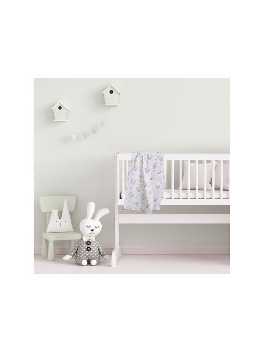 Das Home Fun 4919 Baby Sheets Set Cradle Cotton Mint, Pink, White White 70x120cm 2pcs