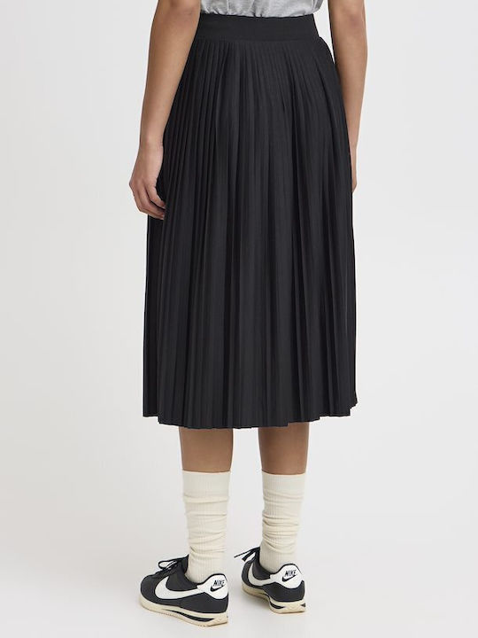 ICHI Pleated Skirt Black