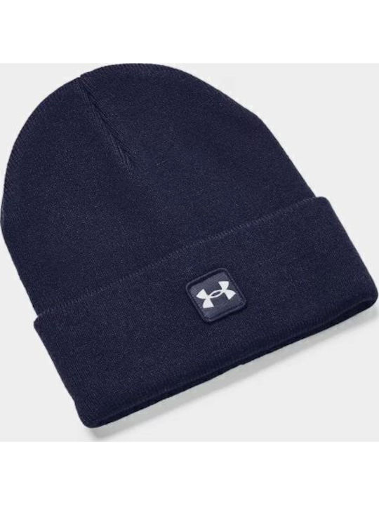 Halftime Beanie Unisex Beanie Knitted in Navy Blue color