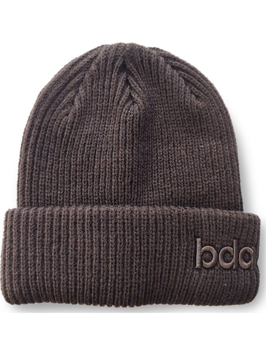Beanie Ανδρικός Σκούφος Πλεκτός σε Καφέ χρώμα