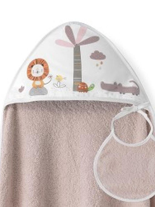 Interbaby Βρεφική Κάπα-Μπουρνούζι με Κουκούλα 100x100εκ.