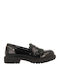 Girls PU Leather Moccasins Black