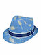 Kids' Hat Fedora Fabric Blue