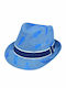 Kids' Hat Fedora Fabric Blue