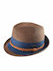 Kids' Hat Fedora Straw Brown