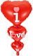 Foil Balloon Metallic Triple Heart 96x49cm Carnavalista 232515 – 3-2495
