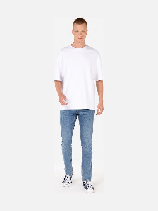 Pantalon De Blugi Pentru Bărbați Cu Fit Relaxed Straight Albastru Închis