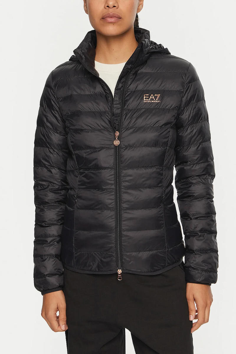 Emporio Armani Women's Short Lifestyle Jacket for Winter Black