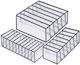 Set 3 Foldable Drawer Organizers Socks Underwear Gray