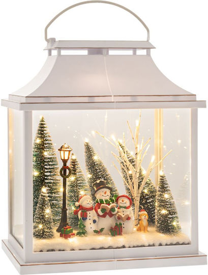 Iliadis Illuminated Christmas Plastic Figure SNowman White Height 36cm