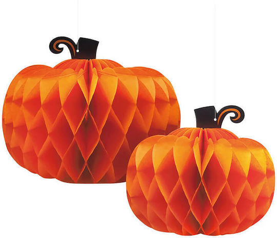 Party Pal Κρεμαστό Διακοσμητικό για Party Halloween σε Πορτοκαλί χρώμα 2τμχ