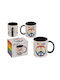 Out Blue Stoneware Mug Peace