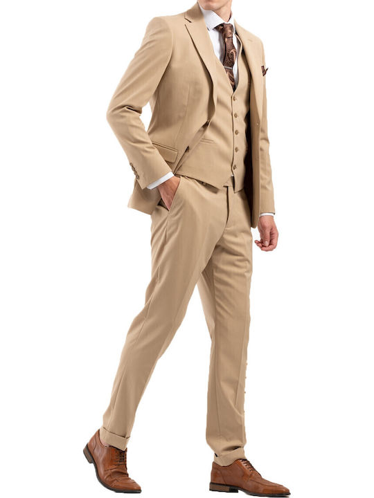 Vittorio Artist Men's Suit Beige