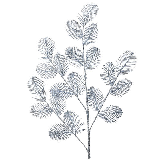 Christmas Branch Leaves Glitter Blue 15x72cm 306.035.0026.21