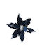 Weihnachtsstern Samt Blau 10x34cm 306.035.0022.16