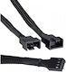 Powertech 4-Pin pwm - 2x 4-Pin pwm Cable 0.15m Black (CAB-W048)