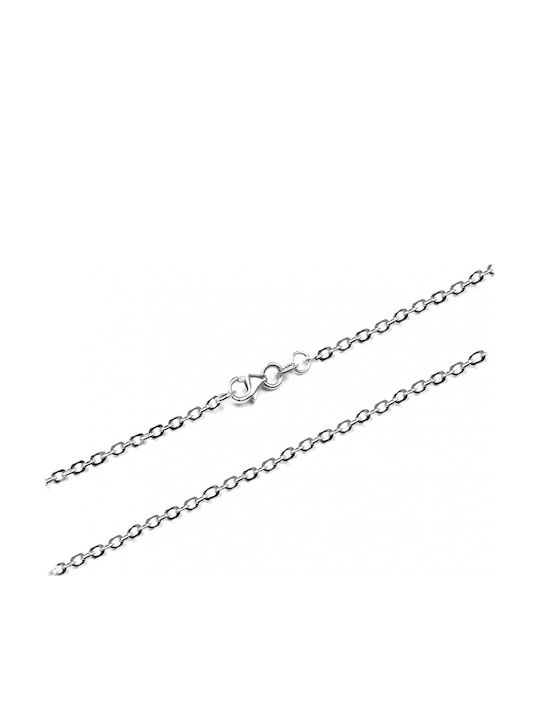 Polytimo White Gold Chain Neck 14K Length 45cm