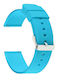 Gummi-Armband Hellblau 18mm