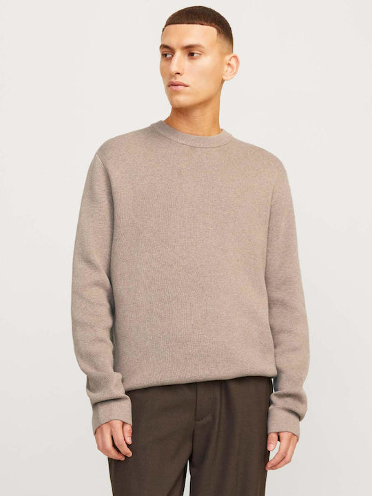 Jack & Jones Πουλόβερ Μακρυμάνικο Μπεζ, Greige ...