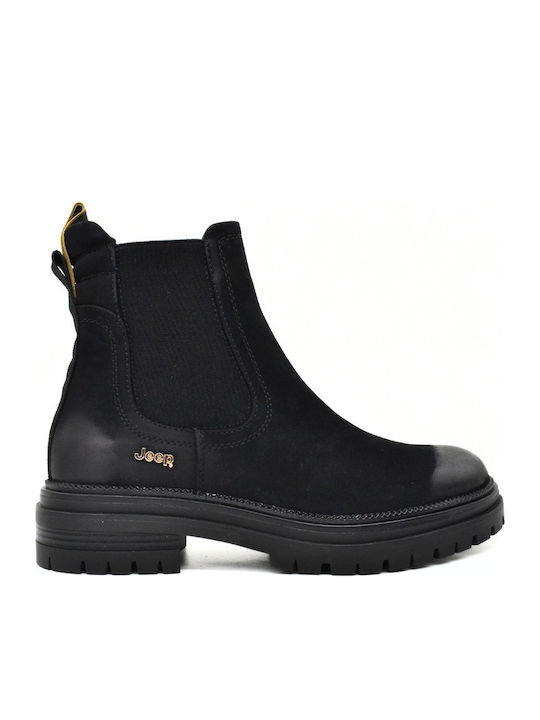 Leather Women's Ankle Boots Black