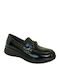 Patent Leather Women's Loafers in Black Color
