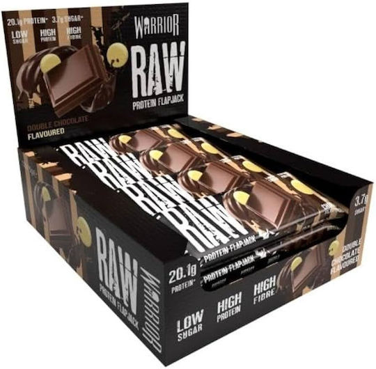Warrior Raw Protein Flapjack Μπάρες με 20gr Πρωτεΐνης & Γεύση Double Chocolate 12x75gr