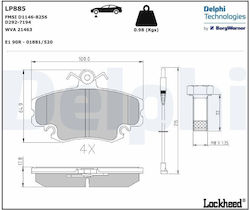 Delphi Bremsbelag Set