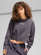 Cropped Women's Sweatshirt Gray