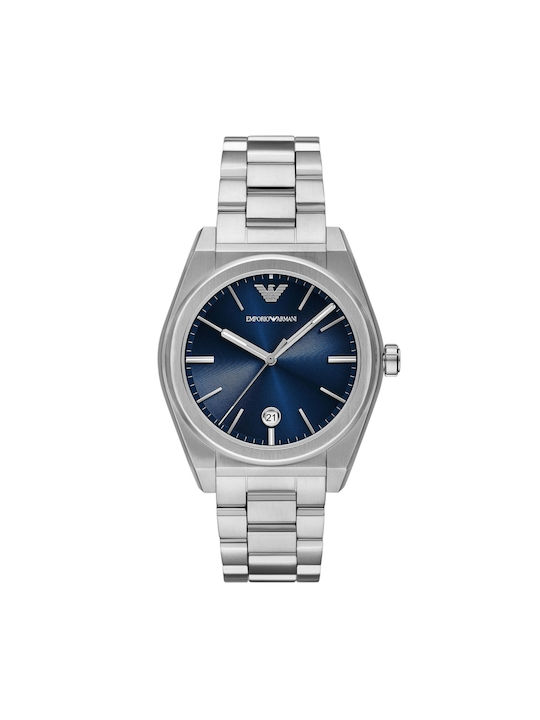 Emporio Armani Federico Watch Battery with Silver Metal Bracelet