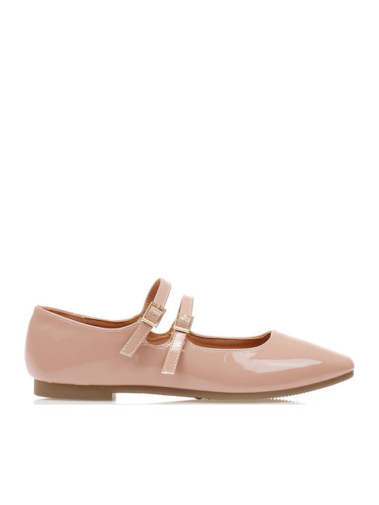Damen Ballerinas aus Lackleder Rosa