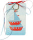 Christening Favor Wooden Keychain Boat H-6 Bellissimo Bls-h-6
