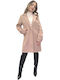 Women's Beige Coat with Buttons