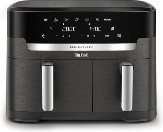 Tefal Easy Fry Friteuză cu aer cu Coș Detașabil Dublu 11lt Gri