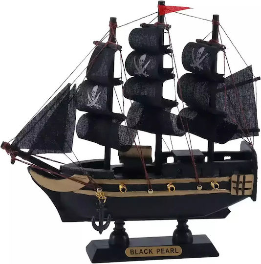 Ξύλινο Πειρατικό Καράβι Διακοσμητικό Black Pearl 16cm