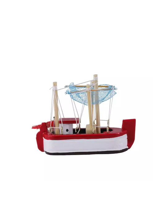 Decorative Miniature Boat Caïque 8cm Red