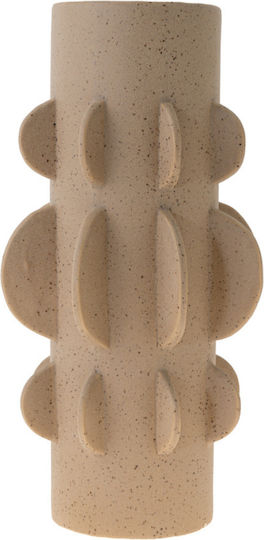 Zen Collection Decorative Vase Beige 18.5x18.5x38.5cm