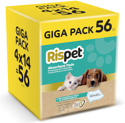 Rispet Rispet Scutece Absorbante De Podea Pentru Animale De Companie 60x60 14x4= 56 Bucăți Cutie Scutece De Podea 60x60cm 56 Bucăți