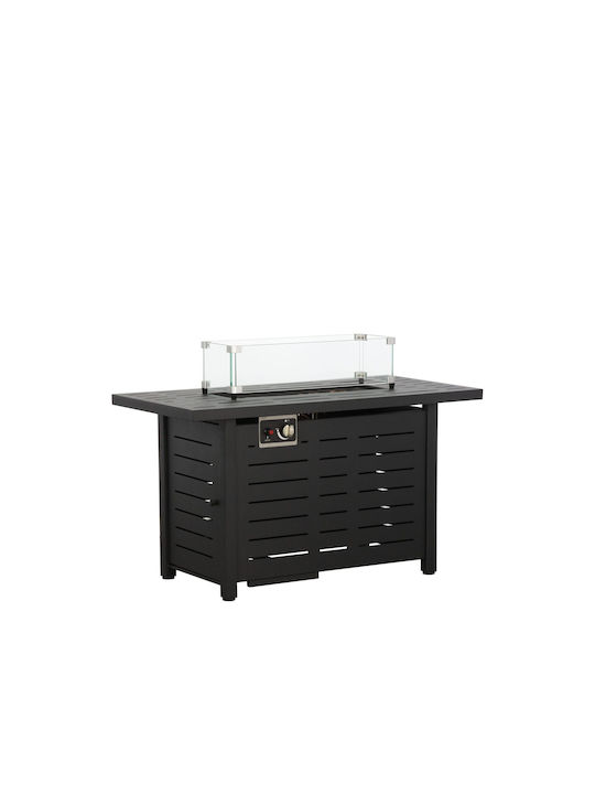Thermogatz Tg Wide 110h75 Τζάκι Εξωτερικού Χώρου Μεταλλικό Μαύρο 109x56x75cm