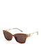 Michael Kors Cantabria Women's Sunglasses with Beige Frame and Brown Lens