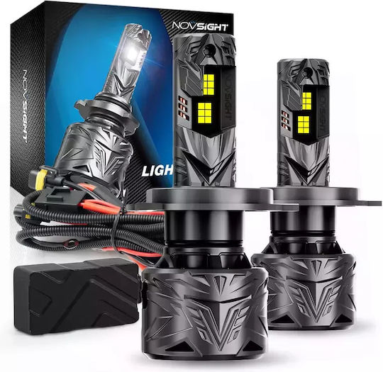 NovSight Lamps Car H4 LED 6500K Cold White 9-32V 120W 2pcs