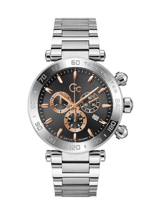GC Watches Ανδρικό Ρολόι 44mm Χρονογράφος Μπατα...