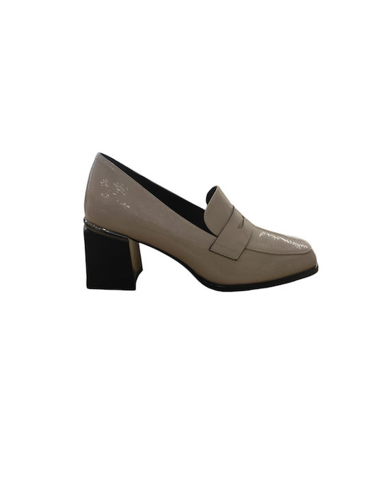 Λουστρίνι Γυναικεία Loafers σε Γκρι Χρώμα