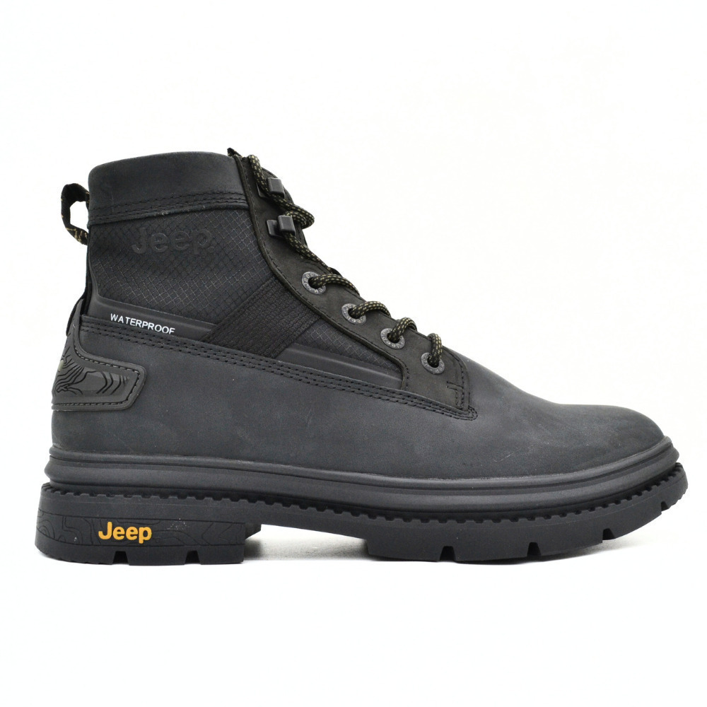 Bubu④ J726 Jeep Footwear Piele Negru Ghete barbati Anatomic JM42191A-062