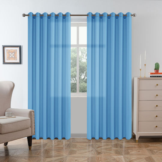 My Home Luxury Mit Grommets Hellblau 270x270cm