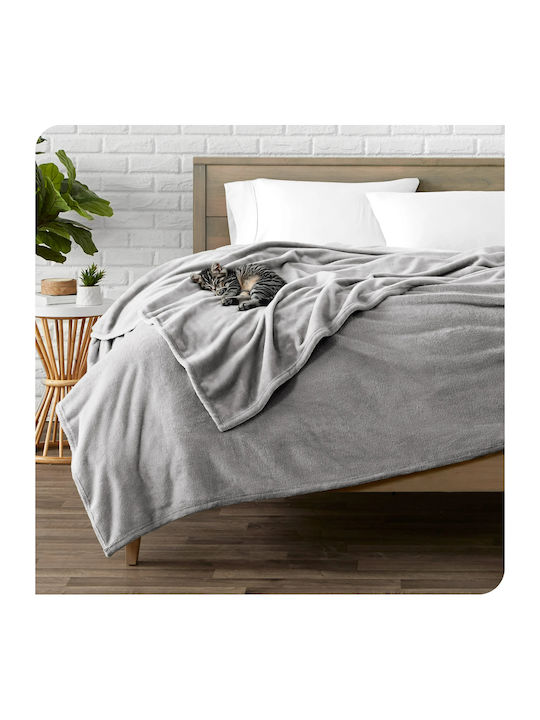 My Home Luxury Одеяло Флийс Кинг сайз 220x240см. Grey Light