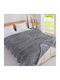 My Home Luxury Κουβέρτα Fleece Υπέρδιπλη 220x240εκ. Γκρι Σκούρο MRD-16